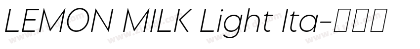 LEMON MILK Light Ita字体转换 LEMON MILK Light Ita字体转换